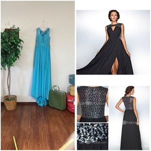 Sexy Chiffon Prom Pageant Holiday Formal Dress Gown High Sherri Hill Style sz 10